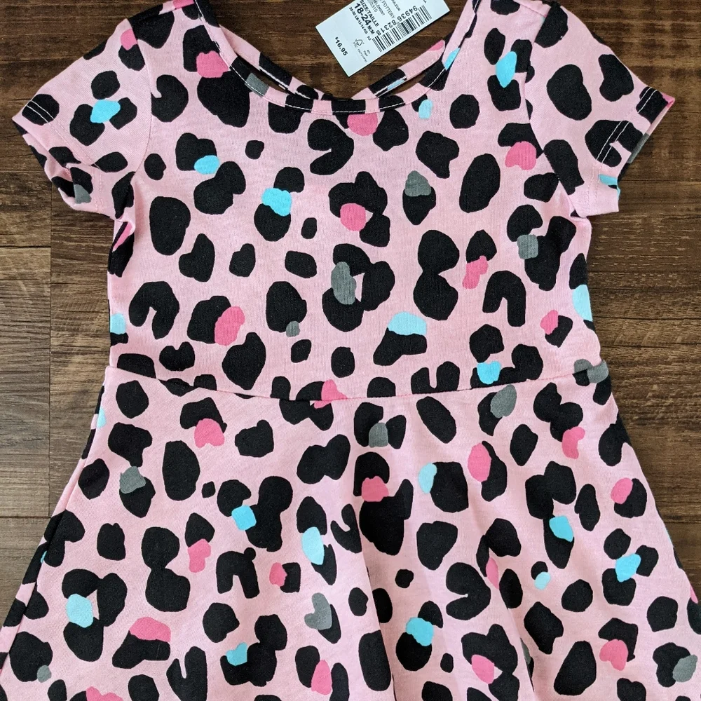 NWT Children's Place Pink Leopard Dress